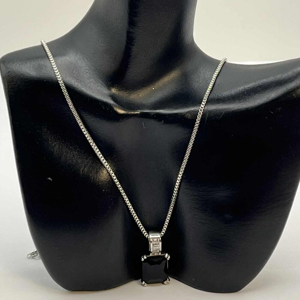 Silver & Black Lia Sophie Necklace